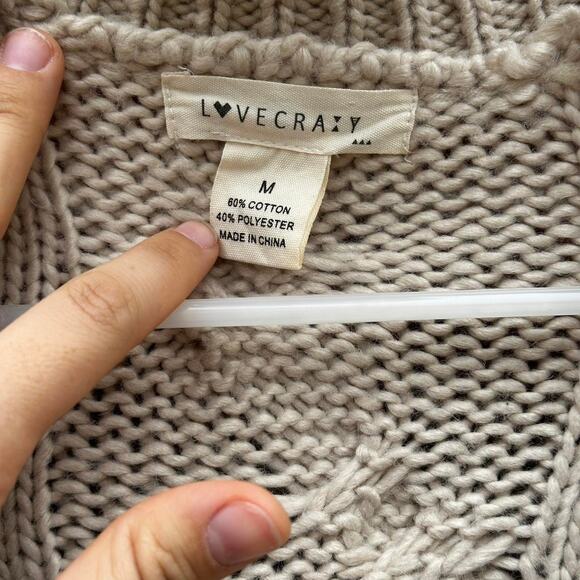 Chunky Cream Cable Knit Cardigan - Picture 2 of 5